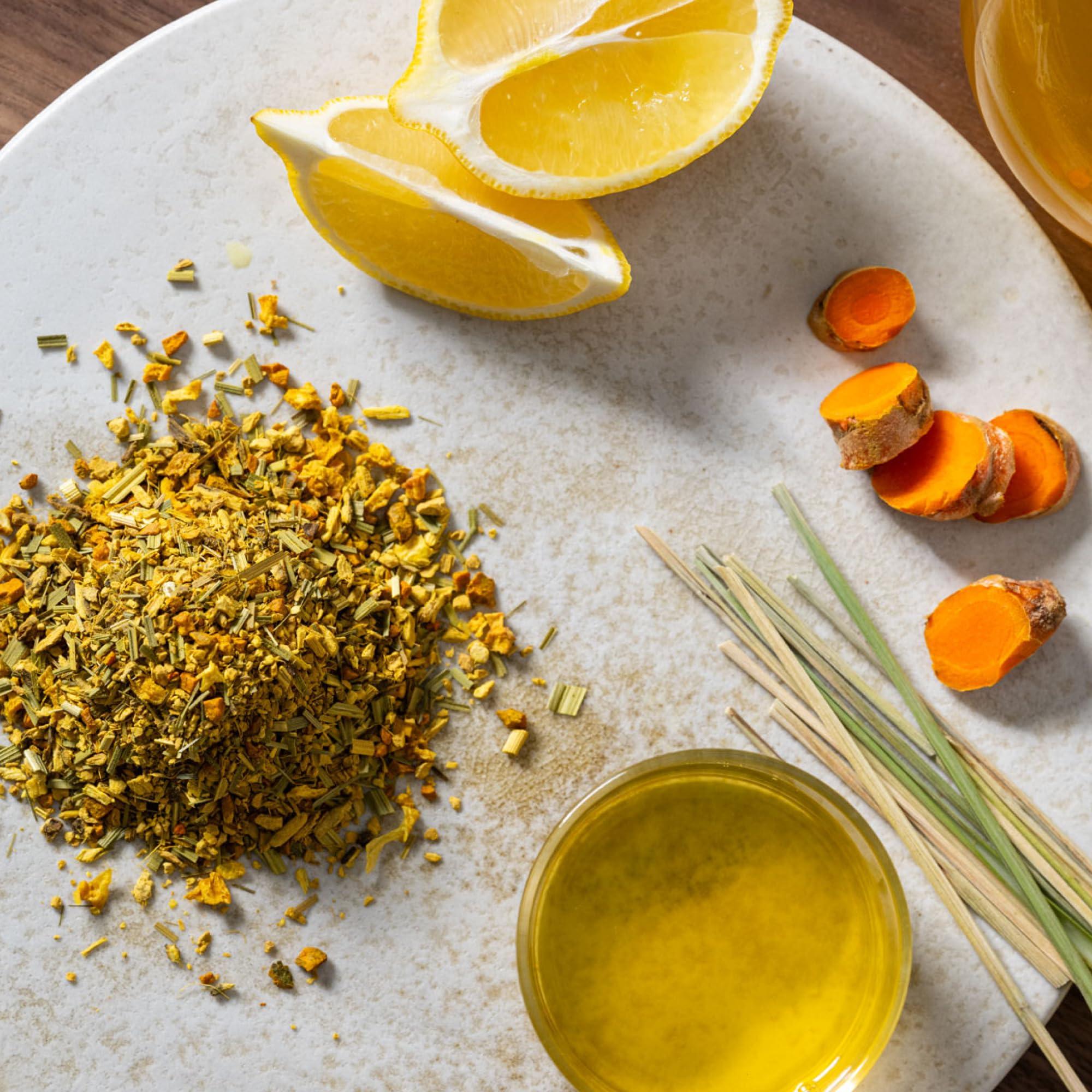 Rishi Tea Rishi Tea Turmeric Ginger Herbal Tea - Organic Sachet Bags, Caffeine Free Ayurvedic Digestive Blend with Spicy Ginger & Citrus - 15 Count (Pack of 6)