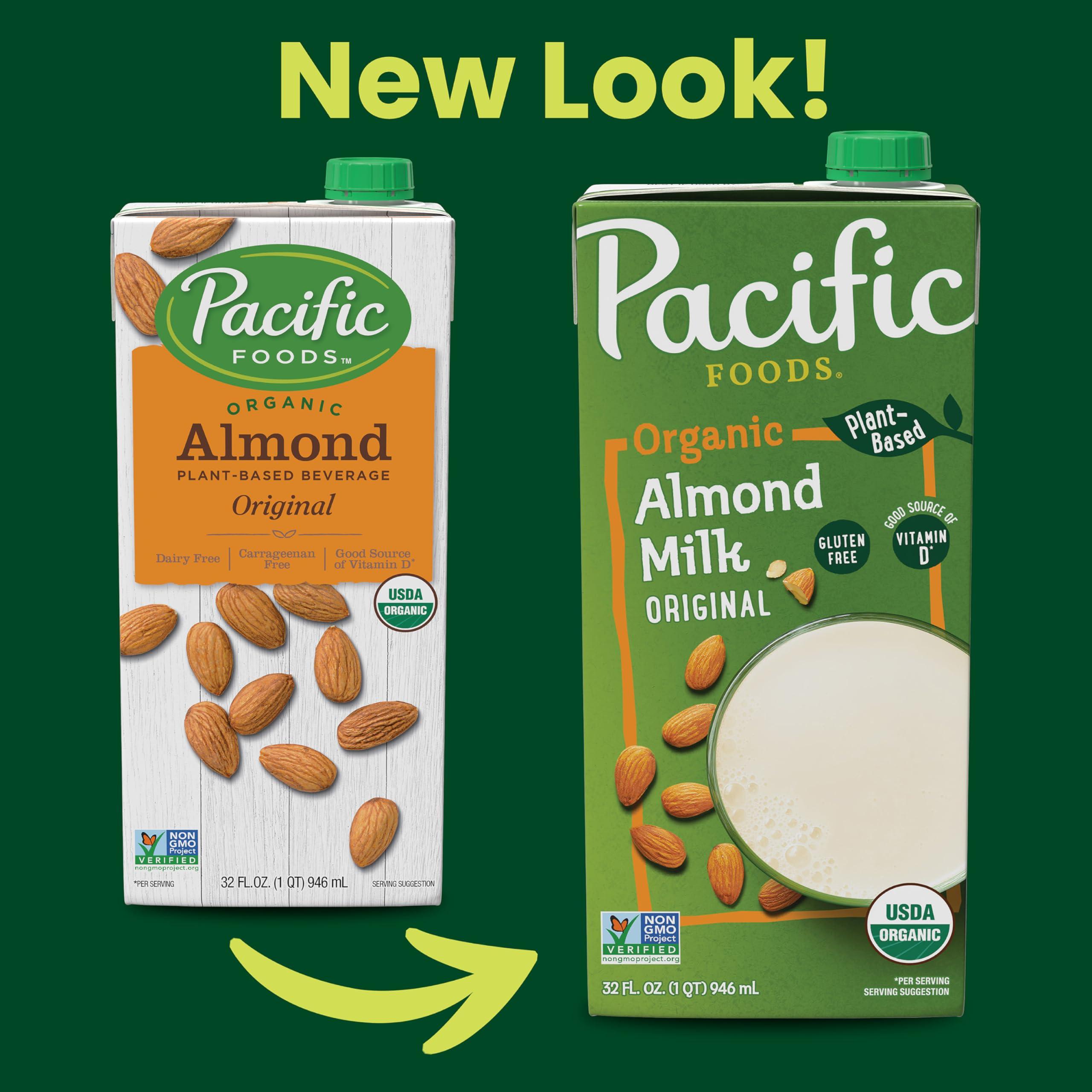 Pacific Foods Pacific Foods Original Organic Almond Milk, Plant Based Milk, 32 oz Carton
