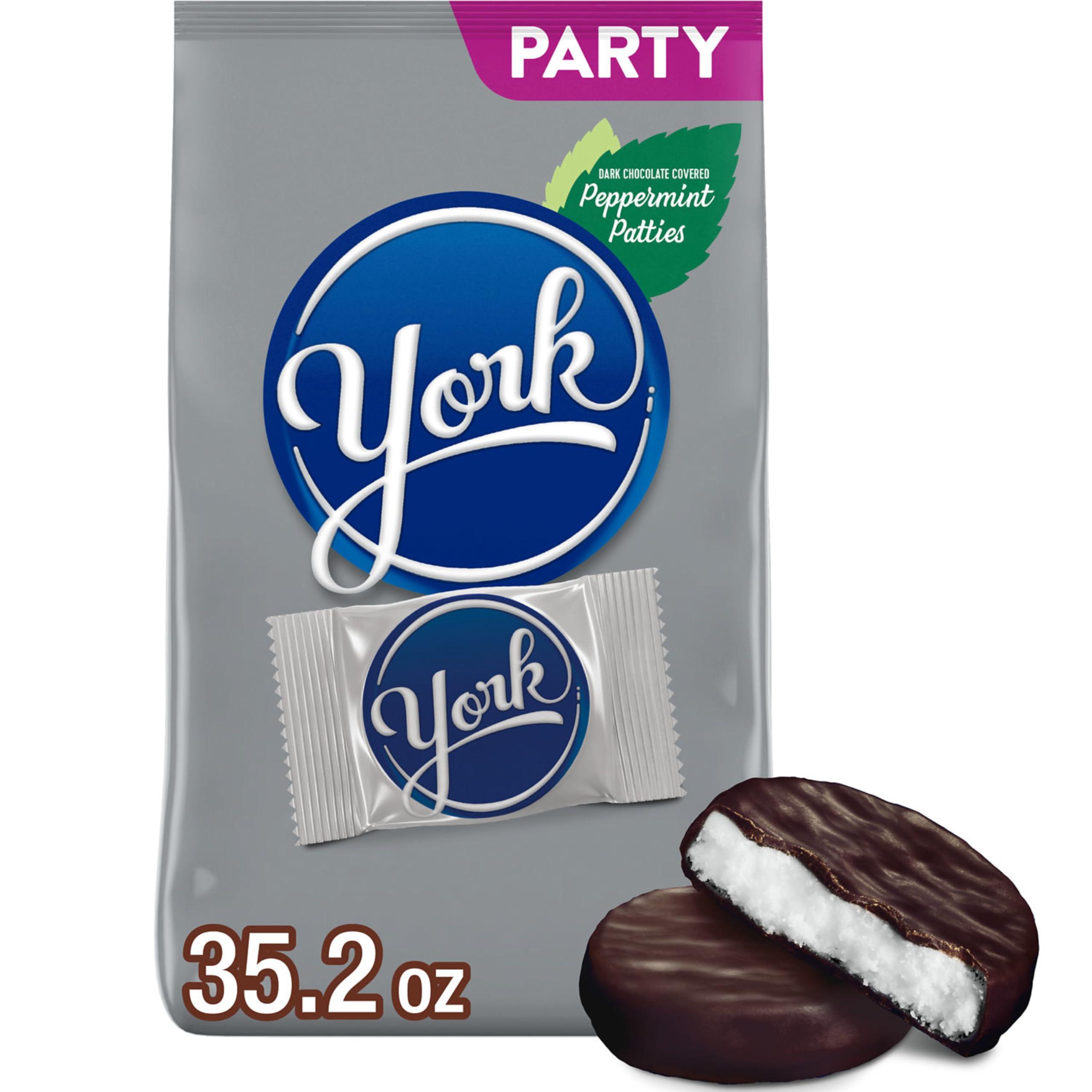 York YORK Dark Chocolate Peppermint Patties, Candy Party Pack, 35.2 oz