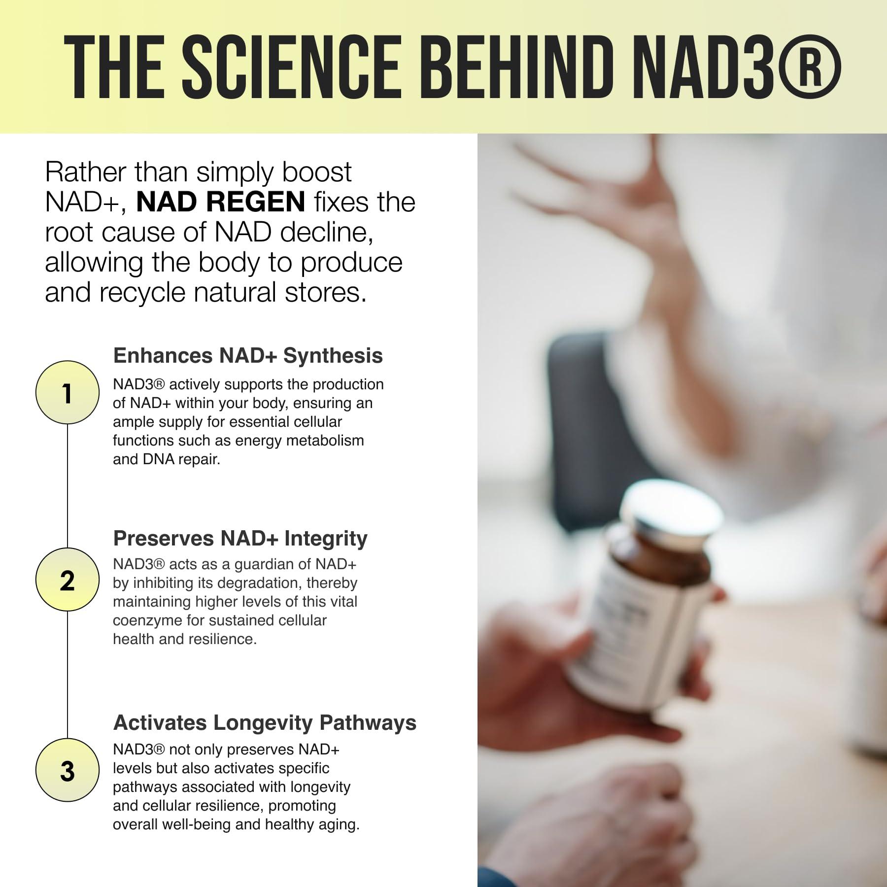 BIOSTACK BIOSTACK NAD Regen, NAD+ Supplement for Anti-Aging, Natural Energy, Cell Regeneration & Brain, Boosts Nicotinamide Riboside, Vegan Friendly NAD Supplement with Resveratrol (60 Capsules)