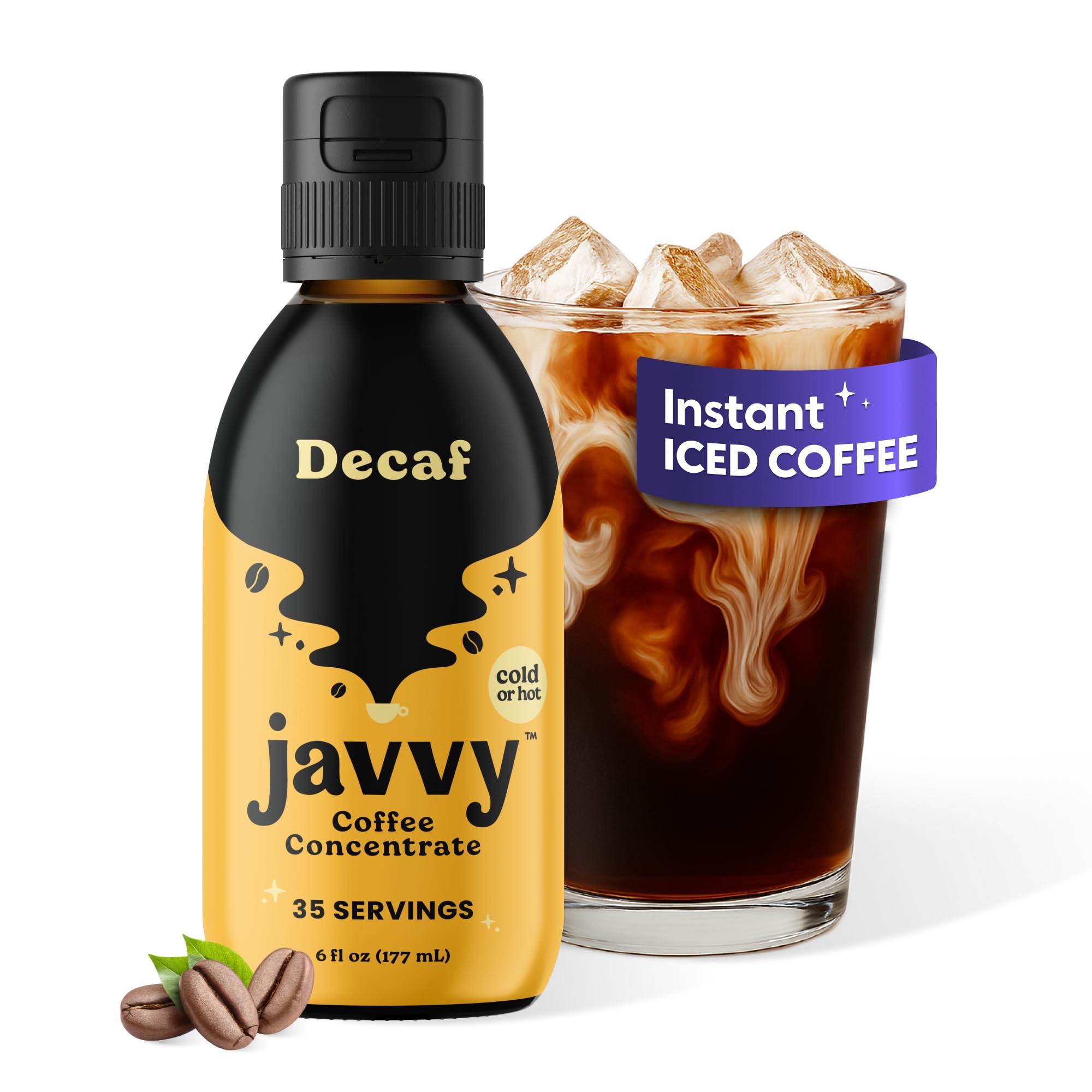Javy Coffee Javy Coffee Concentrate - Cold Brew Coffee, Perfect for Instant Iced Coffee, Cold Brewed Coffee and Hot Coffee, 35 Servings - Original Decaf