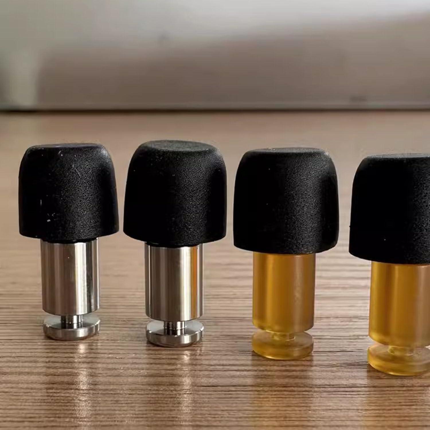 WANERSEN Ear Plug Titanium Reusable Ear Plugs for Noise Reduction Ultra Soft Foam Earplugs Sleep for Swimming, Snoring, Concerts, Work, Noisy Places (TitaniumPole*2+M earplug*2)