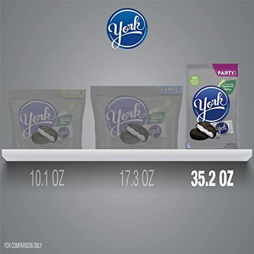 York YORK Dark Chocolate Peppermint Patties, Candy Party Pack, 35.2 oz