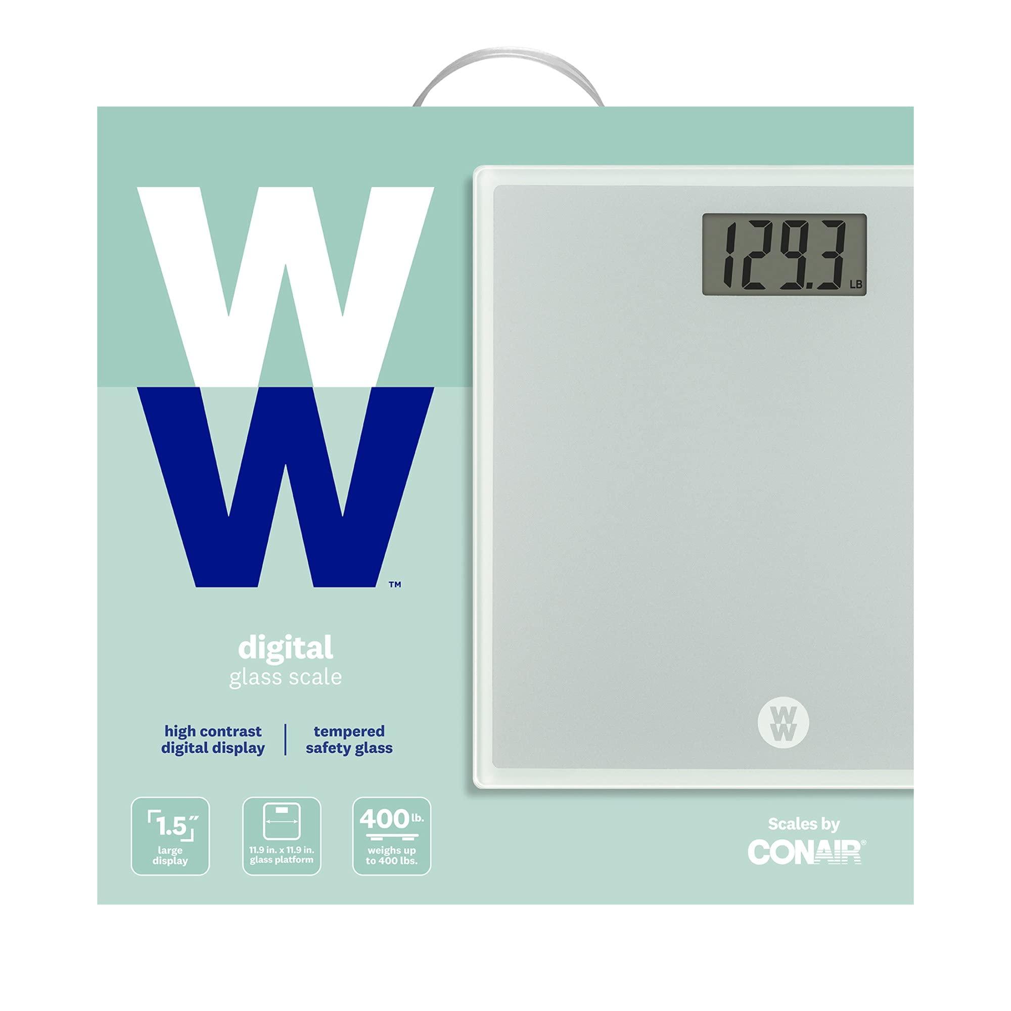Conair Weight Watchers Scales by Conair Scale for Body Weight, Digital Bathroom Scale in Glass