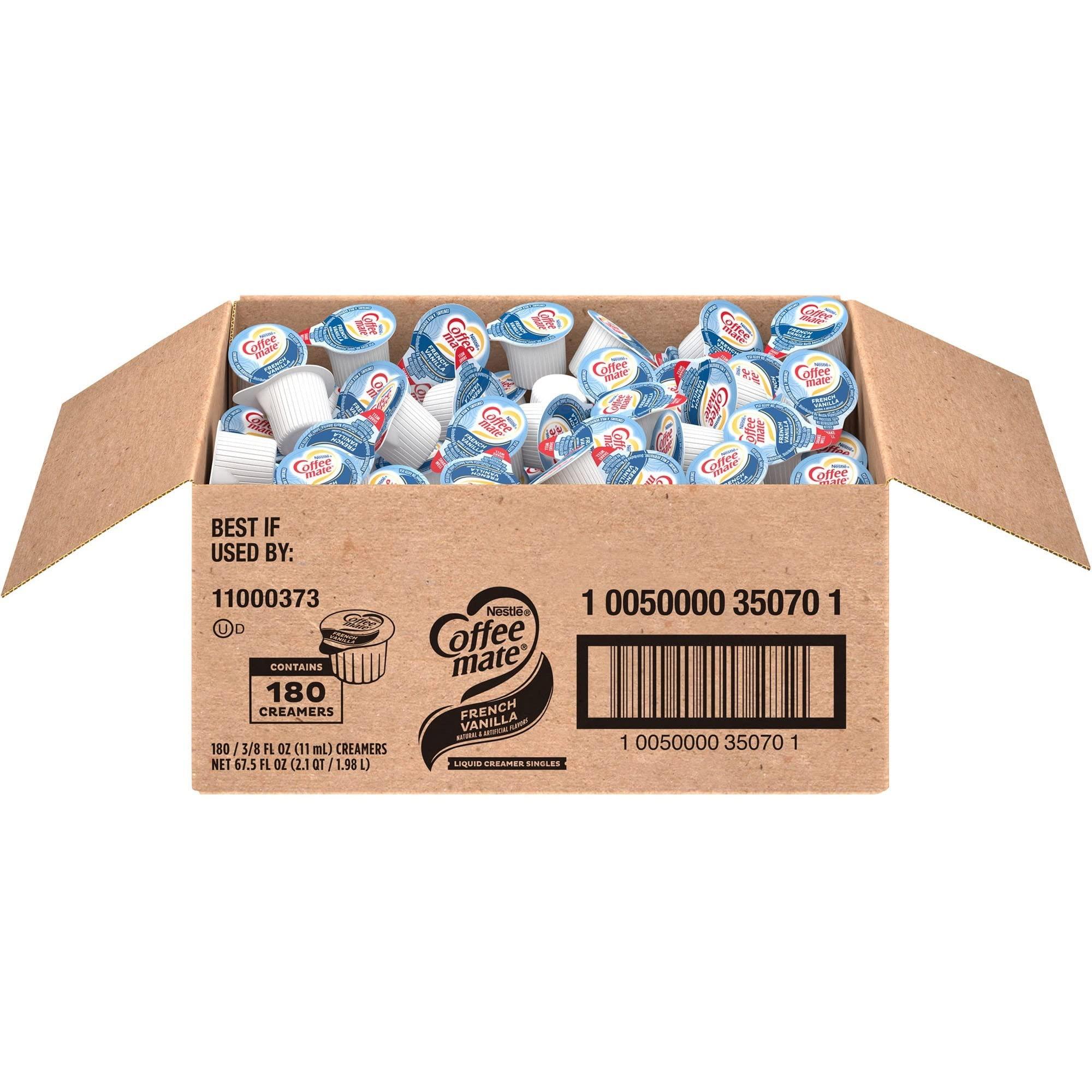 Nestle Coffee mate Nestlé® Coffee-mate Liquid Creamer Singles, French Vanilla, 0.38 Oz, Box Of 180 Singles