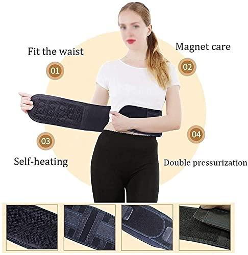 SJHY Lumbar Support Belt Self-Heating Lower Back Brace,Magnetic Therapy Lumbar Support for Sciatica, Spasms, Nerve and Herniated for Pain Relief Back Braces (Color : Black, Size : Medium)