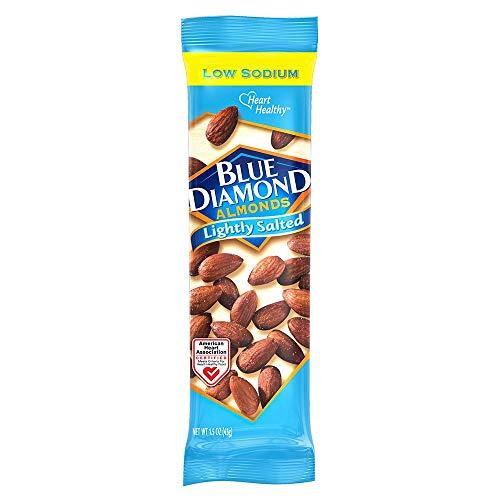 Blue Diamond Almonds Blue Diamond Almonds, Low Sodium, Lightly Salted Flavored Snack Nuts, Single Serve Bags (1.5 Oz. Tubes, Pack of 12)