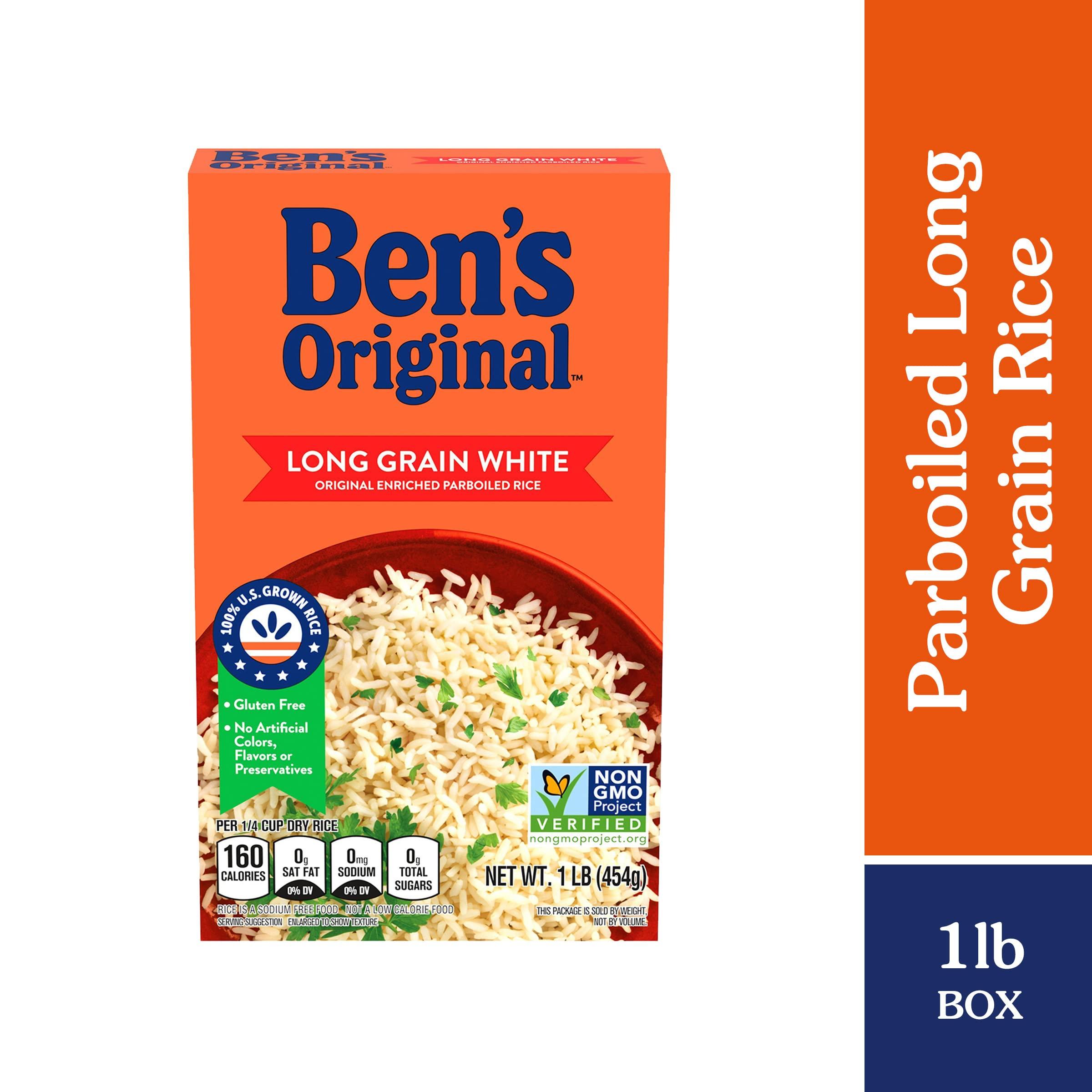 BEN'S ORIGINAL BEN'S ORIGINAL Converted Brand Enriched Long Grain White Rice, Parboiled Rice, 1 lb Box (Pack of 12)