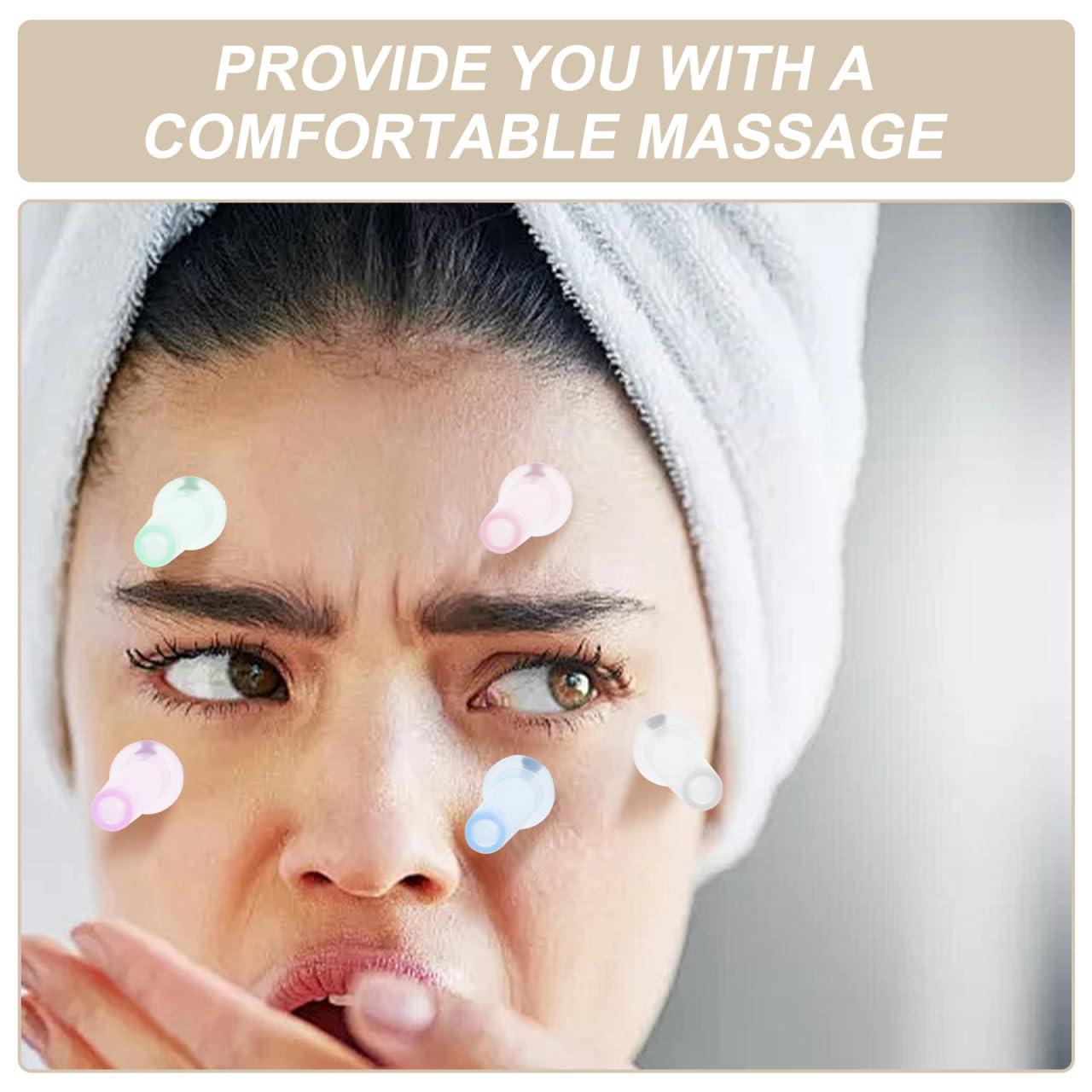 EXCEART 5pcs Facial Cupping Set for Glowing Skin Eye Face Vacuum Massage Anti Cup Silicone Cupping Massage Cup for Beauty Body Cup Fascia Massager