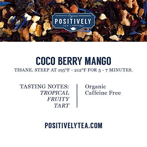 Organic Positively Tea Company Organic Positively Tea Company, Coco Berry Mango, Herbal Tea, Loose Leaf, 4 Ounce
