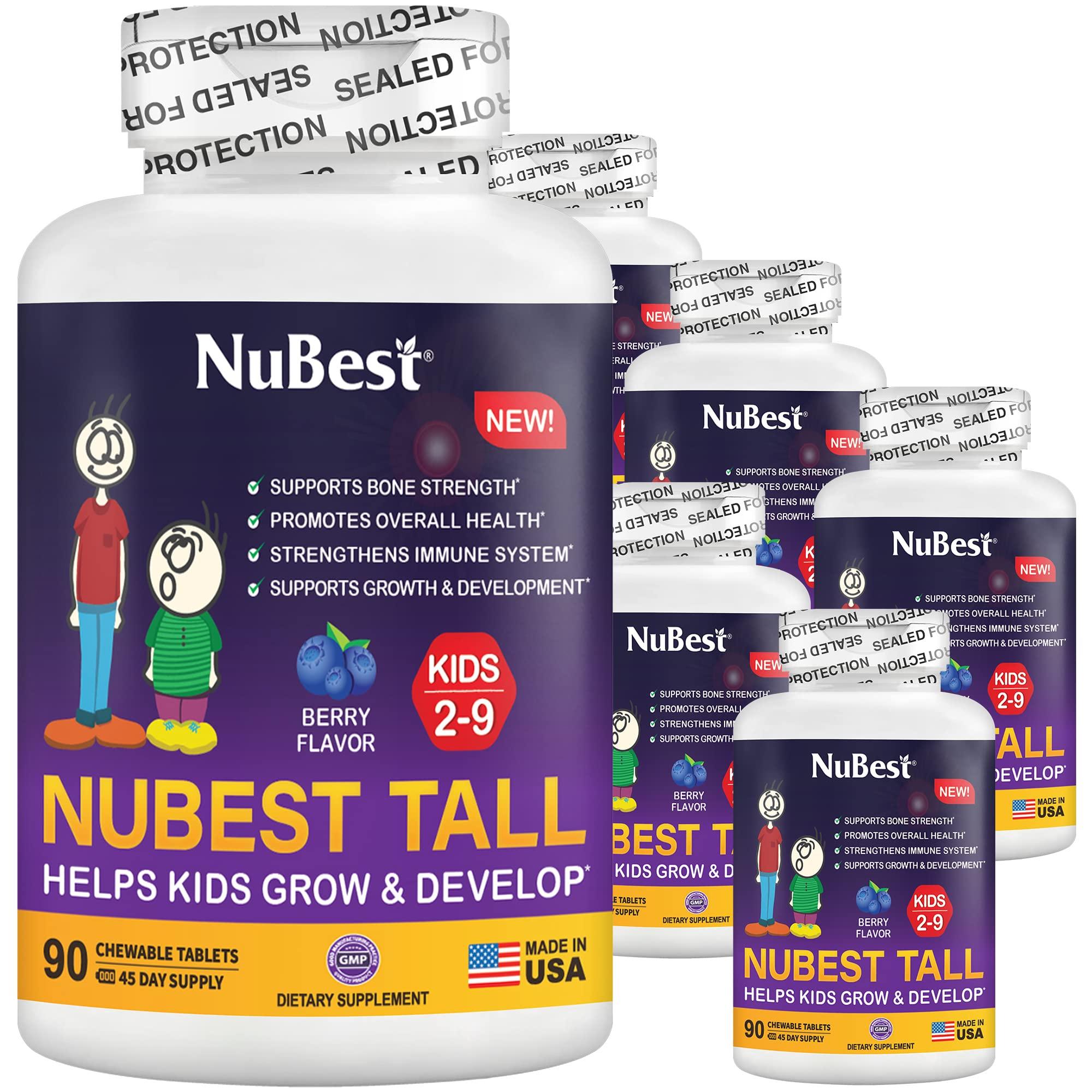 NuBest NuBest Tall Kids - Toddlers Vitamins and Kids Vitamins for Age 2 to 9 - Healthy Height Growth & Height Booster with Multivitamins & Minerals for Kids Ages 2 to 9 | 90 Chewable Tablets | 6 Pack