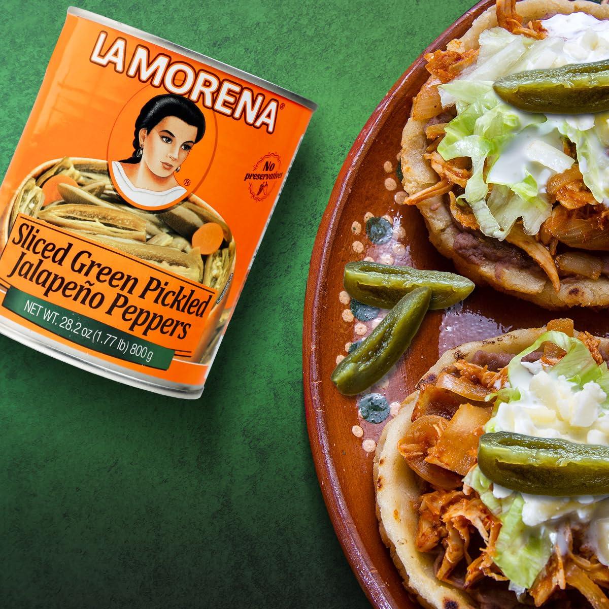 La Morena La Morena Sliced Jalapeo Peppers, 28oz (1 unit) (Pack of 5)