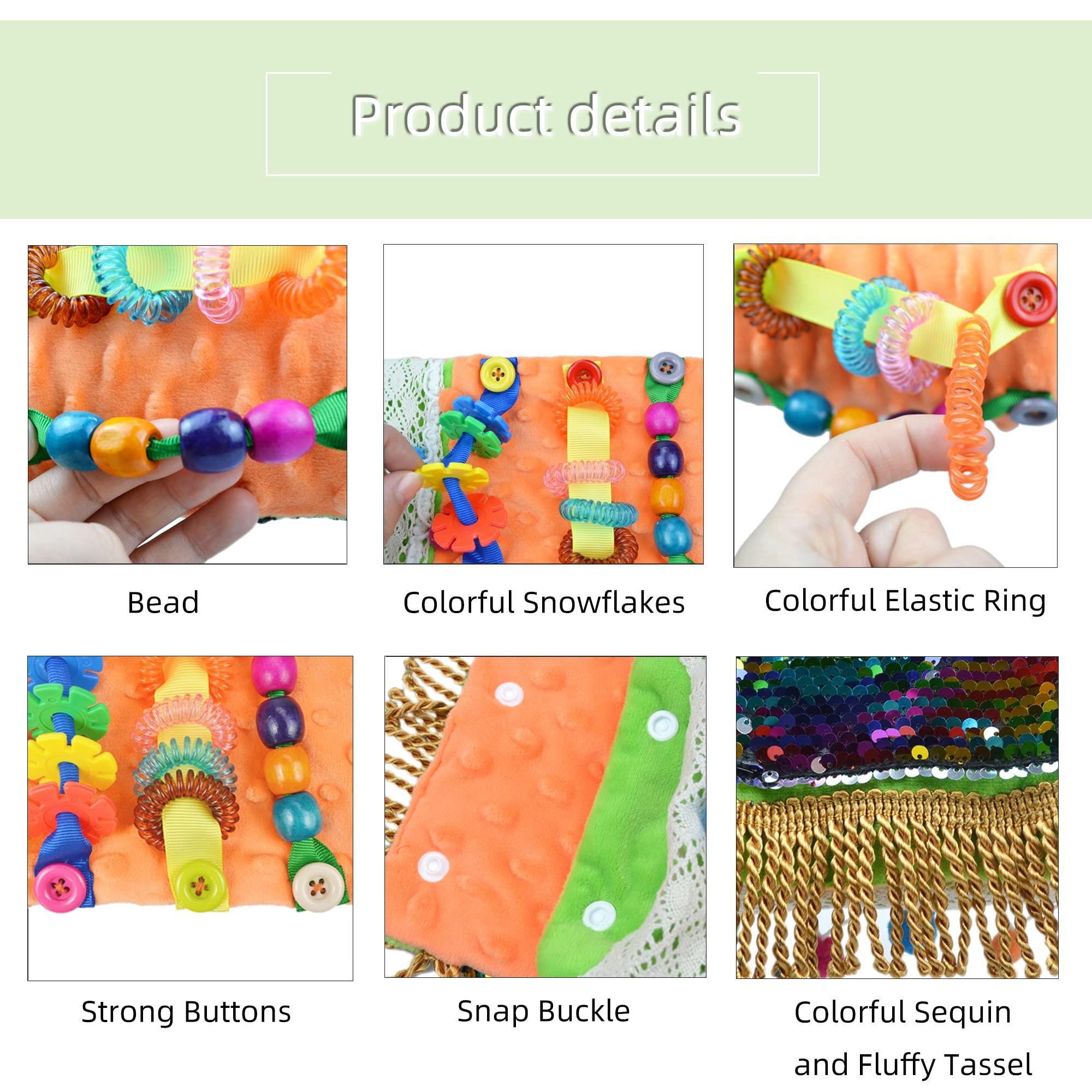 welsoon Sensory Toys for Alzheimer Patients Anxiety Relief Autistic Dementia Sensory Arm Pillow Fidget Wrist Cuff