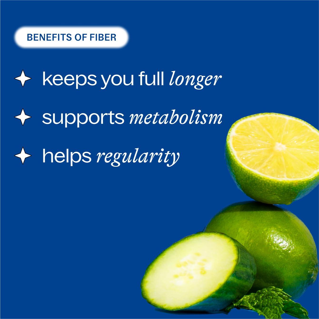 Belli Welli Belli Welli Daily Fiber Supplement with Added Collagen, Probiotics and Electrolytes | Supports Digestive Health and Regularity | Cucumber Lime Cooler | 16 Servings