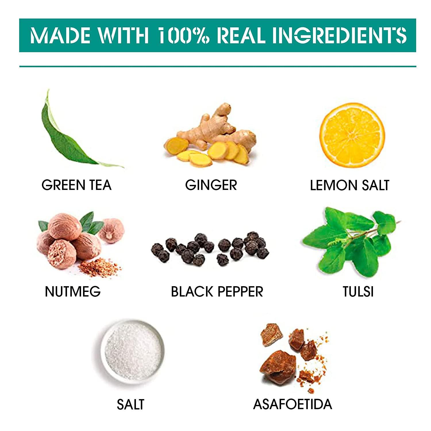 Teabox Teabox Detox Kahwa Green Tea Bags 100 pcs | For Natural Body Cleanse & Cold Relief | Made with 100% Indian Herbs & Spices