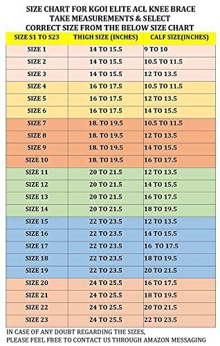 KGOI KGOI ELITE Knee Support Brace, Flexible, Adjustable with Stainless-Steel Gear Hinges for Ligament, Sports Injuries, Arthritis, Pain Relief, for Men and Women, Orange, Size 10