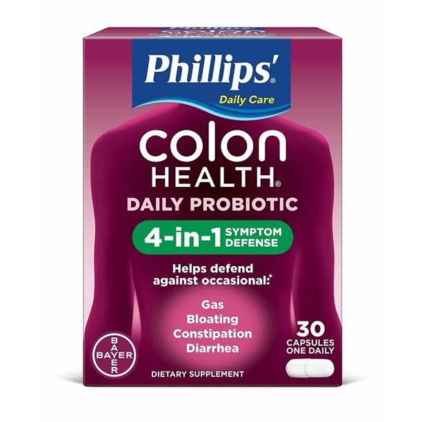 Phillips' Phillips' Colon Health Probiotic Capsules, 30 Count Bottle - Pack of 3