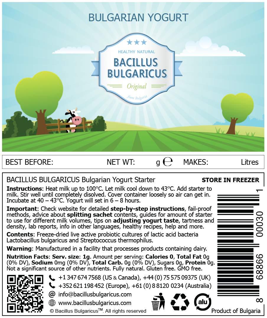 Bacillus Bulgaricus Bulgarian Yogurt Starter (Makes 14 Gal / 50 L)