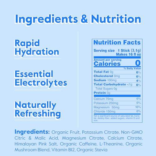 Nectar Nectar Energy Booster - Organic Caffeine, B12 & Electrolytes - Sugar Free & Zero Calorie – Healthy Coffee, Energy Drink & Soda Alternative – Hydration & Energy Supplement (Variety 18 Powder Packets)