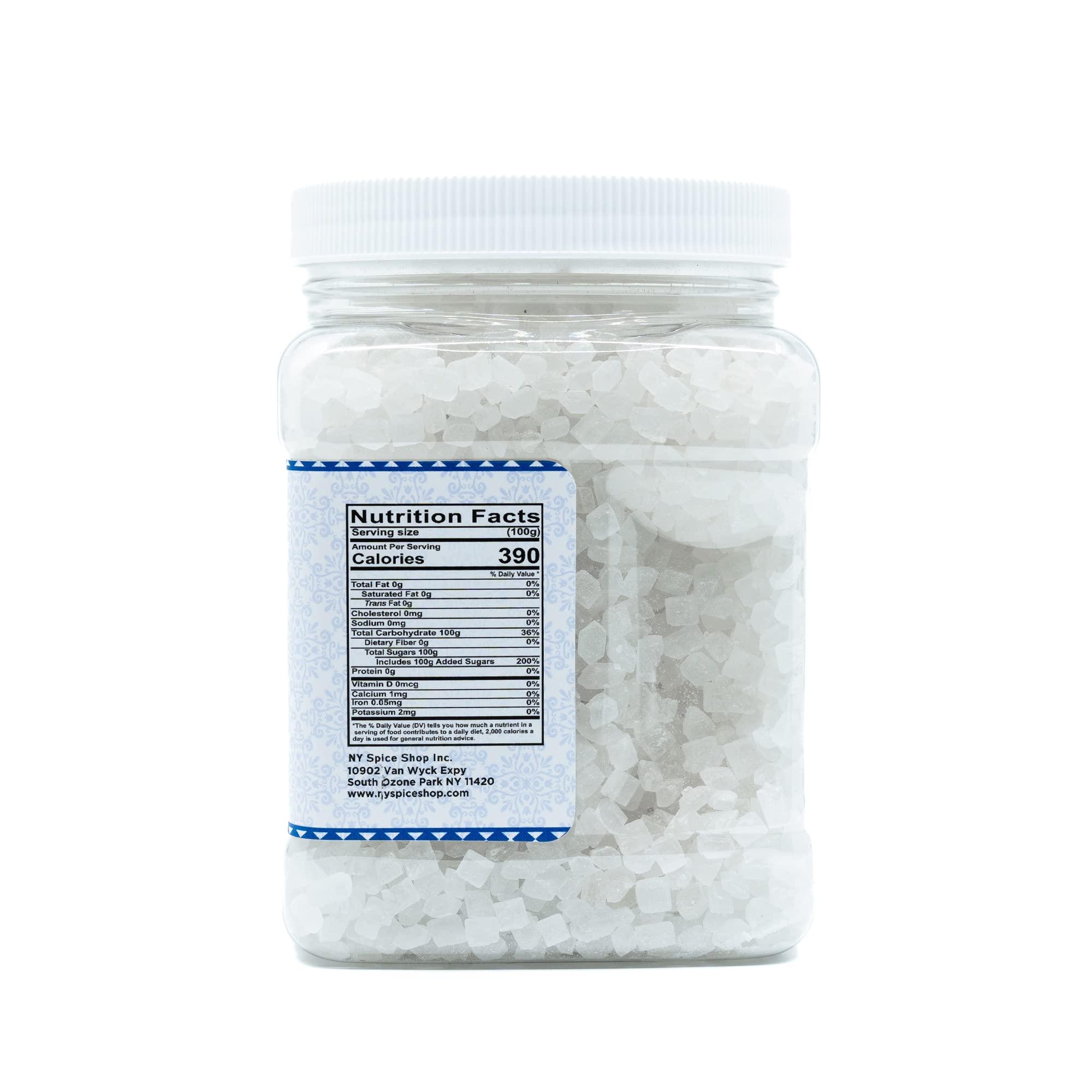 NY Spice Shop NY SPICE SHOP Rock Crystal Sugar 1.7 Pound (27.2 Ounce) Jar Rock Candy Crystals Sugar Rocks Whole Sugar Crystals Rock Candy Rock Sugar for Tea, Cakes
