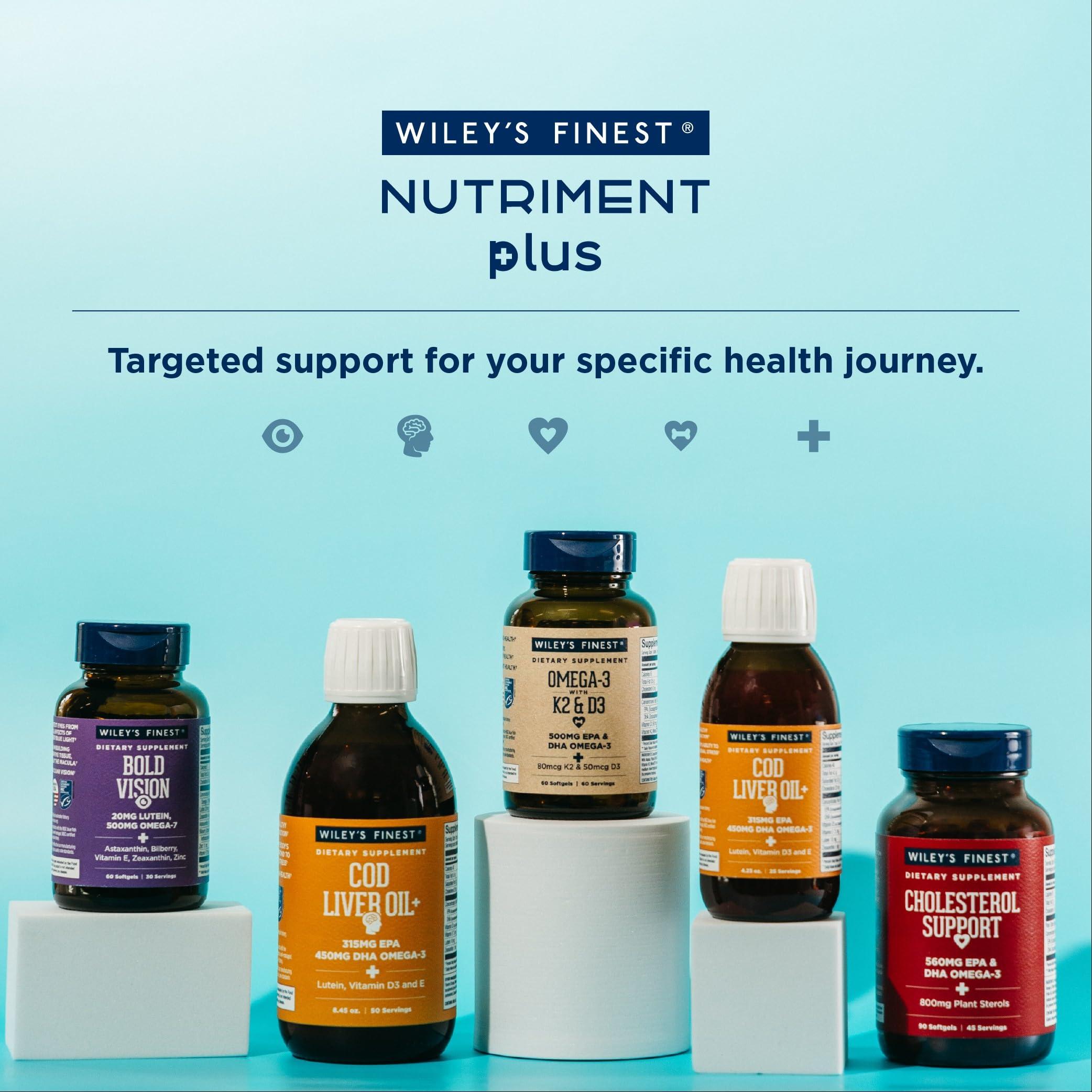 Wiley's Finest Wiley's Finest Wild Alaskan Fish Oil Cod Liver Oil - Orange Flavored Omega-3 Fish Oil Supplement - 755mg Omega-3s - 8.45 Oz (50 Servings)