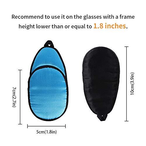 eZAKKA eZAKKA Eye Patches for Adults Kids Eye Patch for Glasses Silk Patch for Lazy Eye Amblyopia Strabismus and After Surgery (Light Blue + Deep Blue)