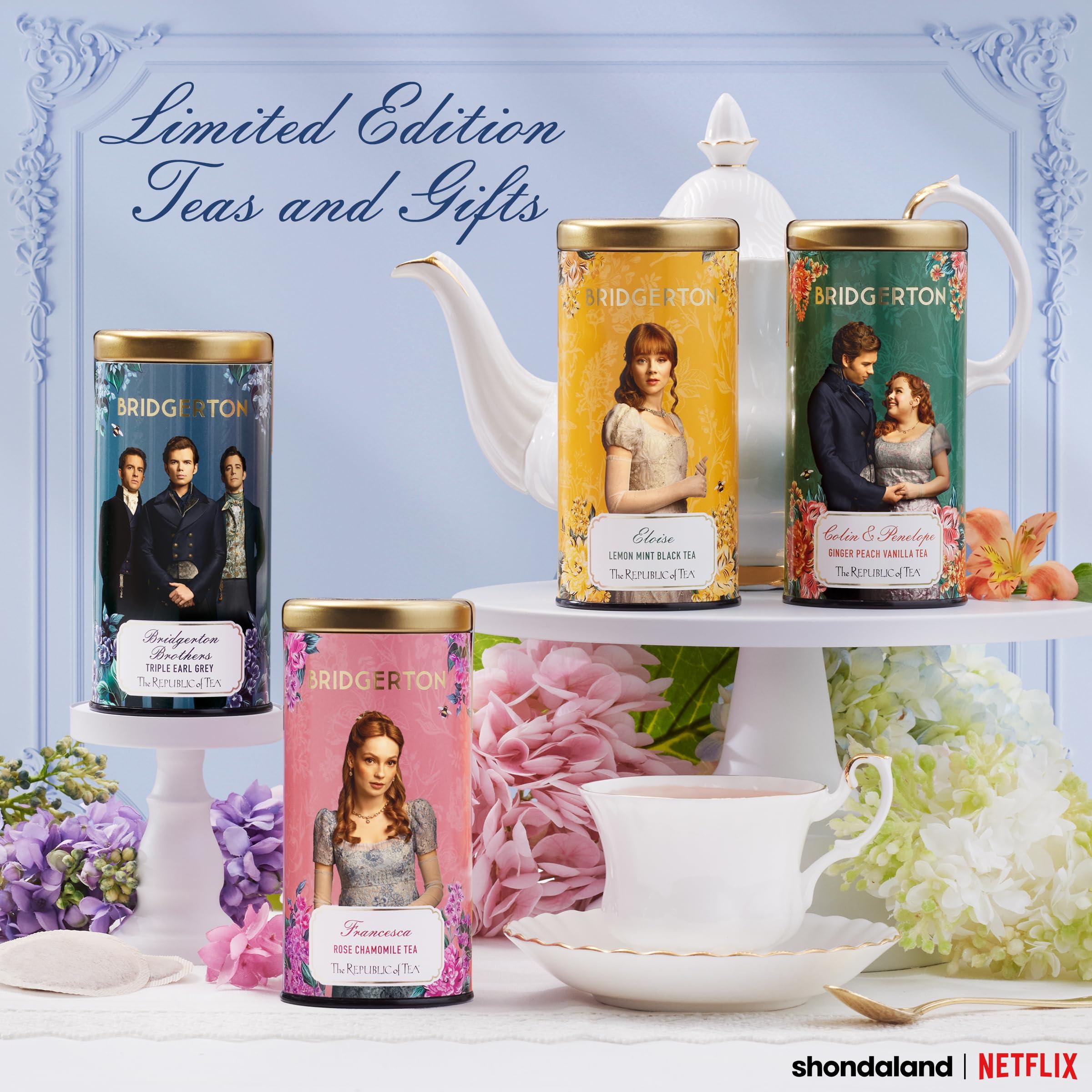 The Republic of Tea The Republic of Tea Bridgerton Colin & Penelope Ginger Peach Vanilla Black Tea, 36 Tea Bags