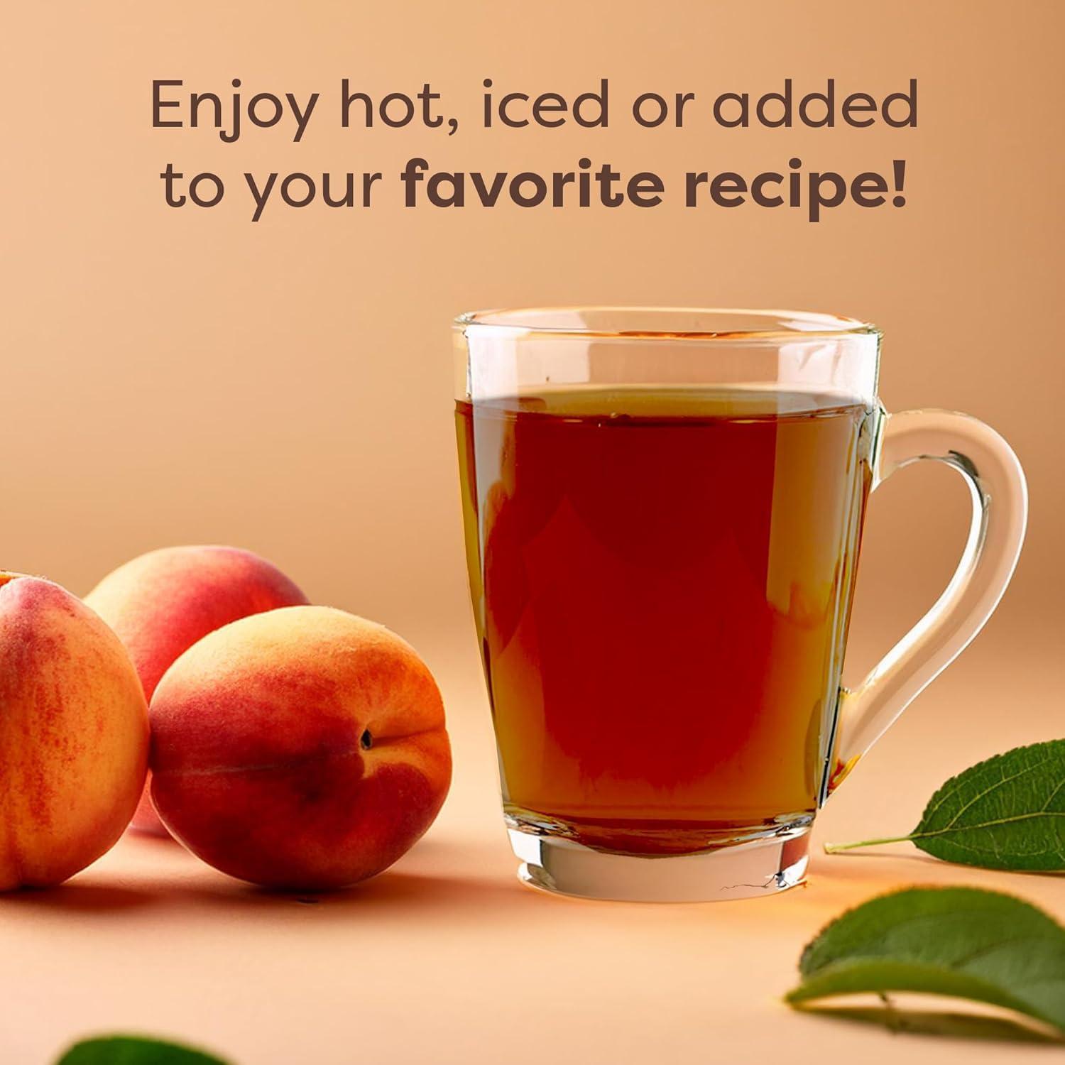 Waka Coffee Waka Instant Black Tea Mix, Peach Flavored - 100% Tea Leaves, No Additives, Unsweetened Tea Powder for 50 Quarts or 200 Cups Easy and Quick Hot or Iced Teas (4.5oz)