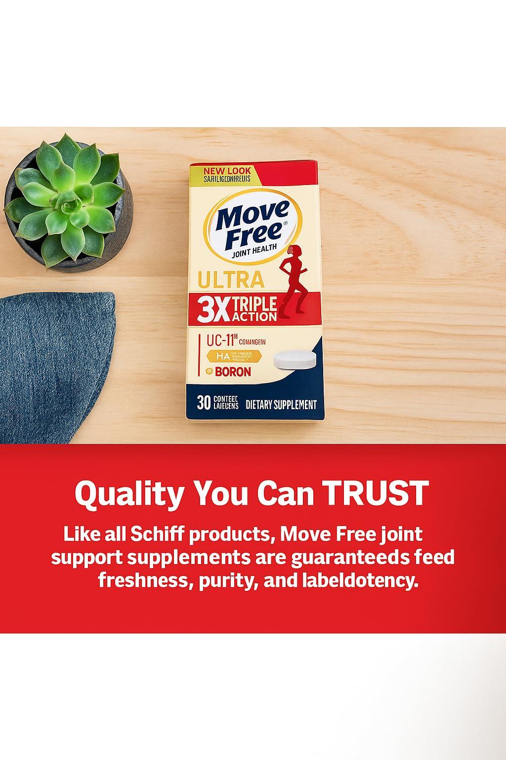 FrenchGlory Move-Free Ultra Triple Action Joint Supplement, 1-Pack of 75 Tablets