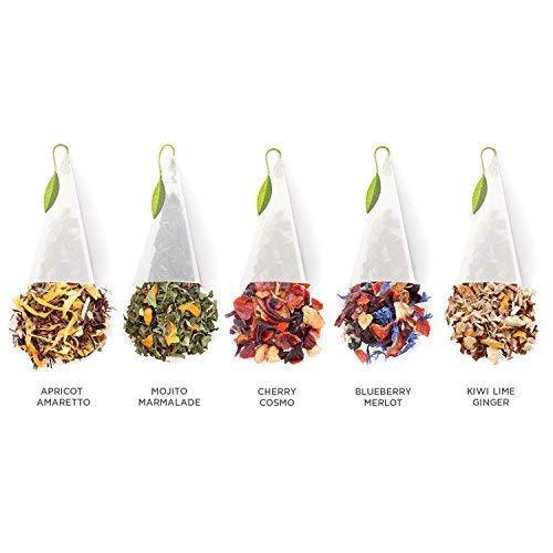 Tea Forte Tea Forte Presentation Box Tea Sampler Gift Set, 20 Assorted Variety Handcrafted Pyramid Tea Infuser Bags (Herbal Retreat)