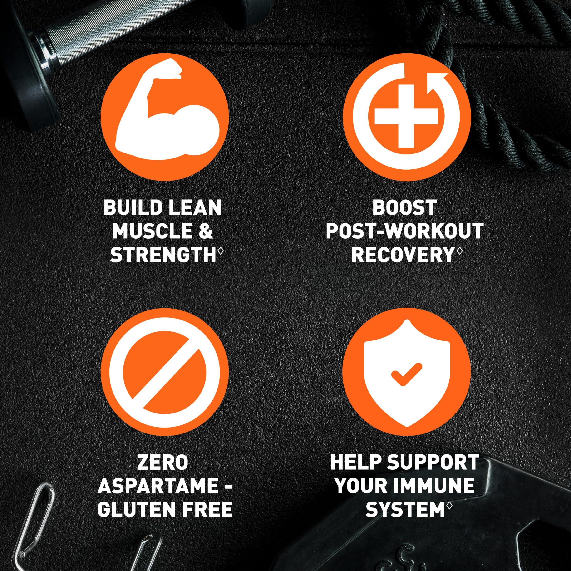 Body Fortress Body Fortress Super Advanced Whey Protein Powder, Strawberry, Immune Support (1), Vitamins C & D Plus Zinc, 1.78 lbs