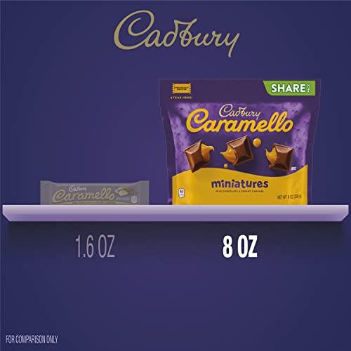 HERSHEY'S CADBURY CARAMELLO Miniatures Milk Chocolate Caramel Candy Share Pack, 8 oz