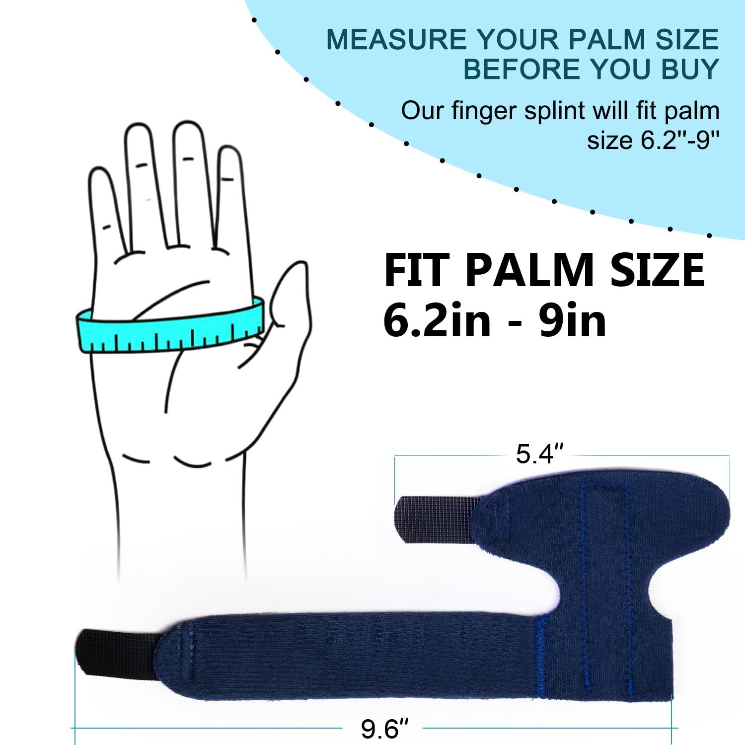 Sumifun Sumifun Finger Brace, Trigger Finger Splint for Index Middle Ring Pinky Finger Arthritis Pain, Tendon Injury, Broken Mallet Finger Stabilizer Supports for Dislocated Knuckle Immobilizer Wrap for Right