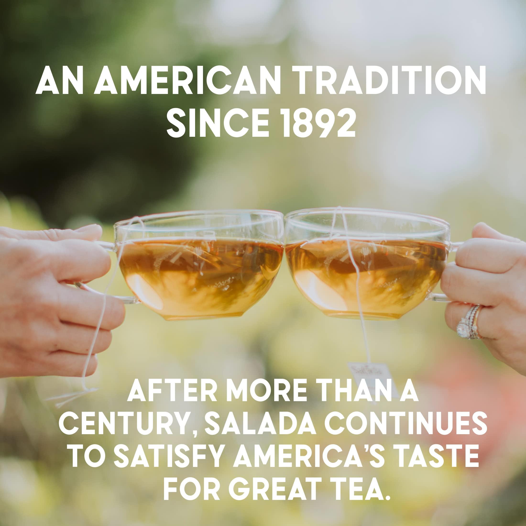 Salada Salada Green Iced Tea, Zero Calorie Green Tea, Rich and Smooth Taste Green Tea Blend, 24 Family Sized Individually Wrapped Tea Bags (Pack of 2)