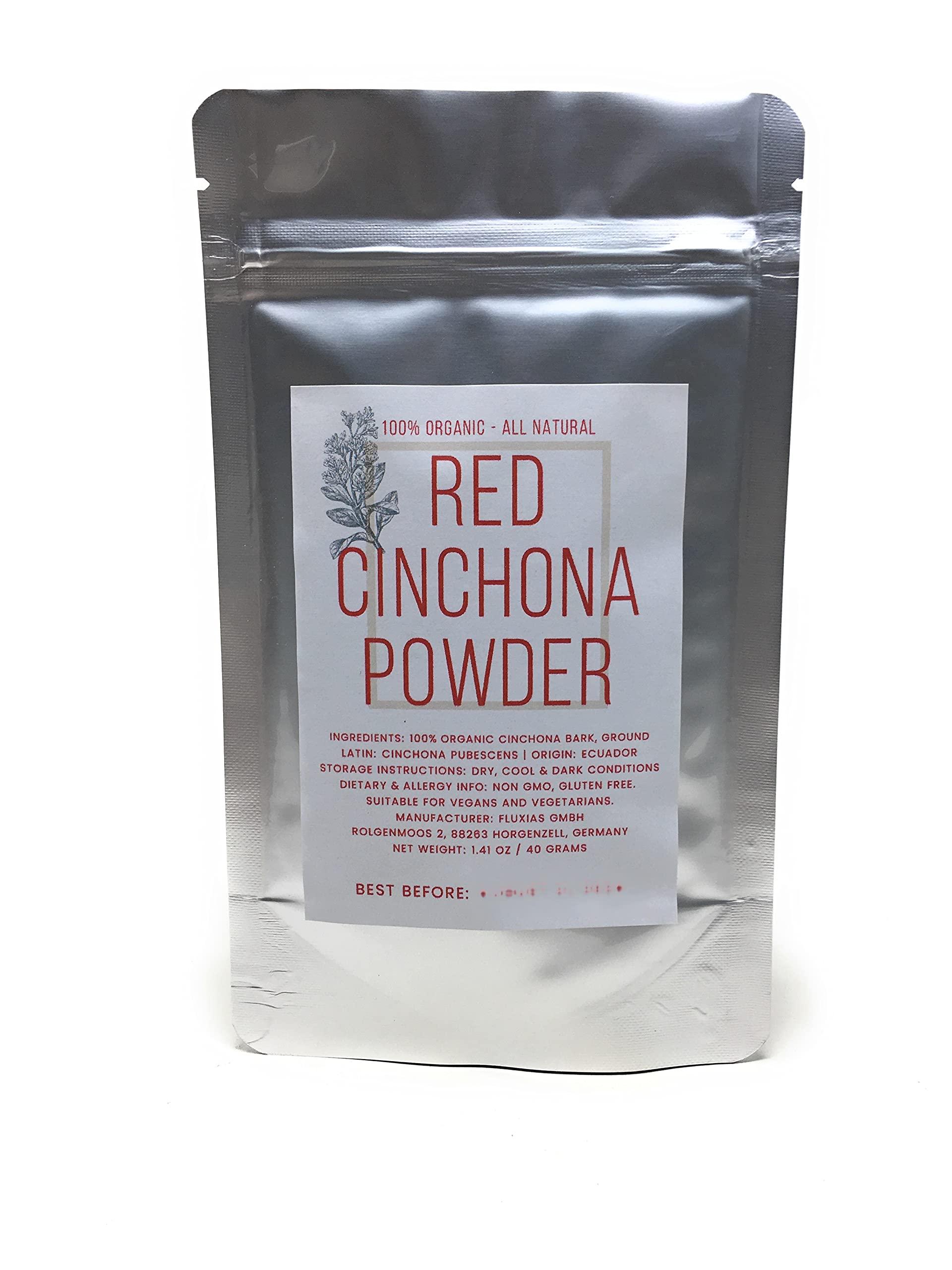 Naturegrail Red Cinchona Powder - 100% Cinchona Bark, Ground - Cinchona Pubescens from Ecuador - Net Weight: 1.41oz/40g