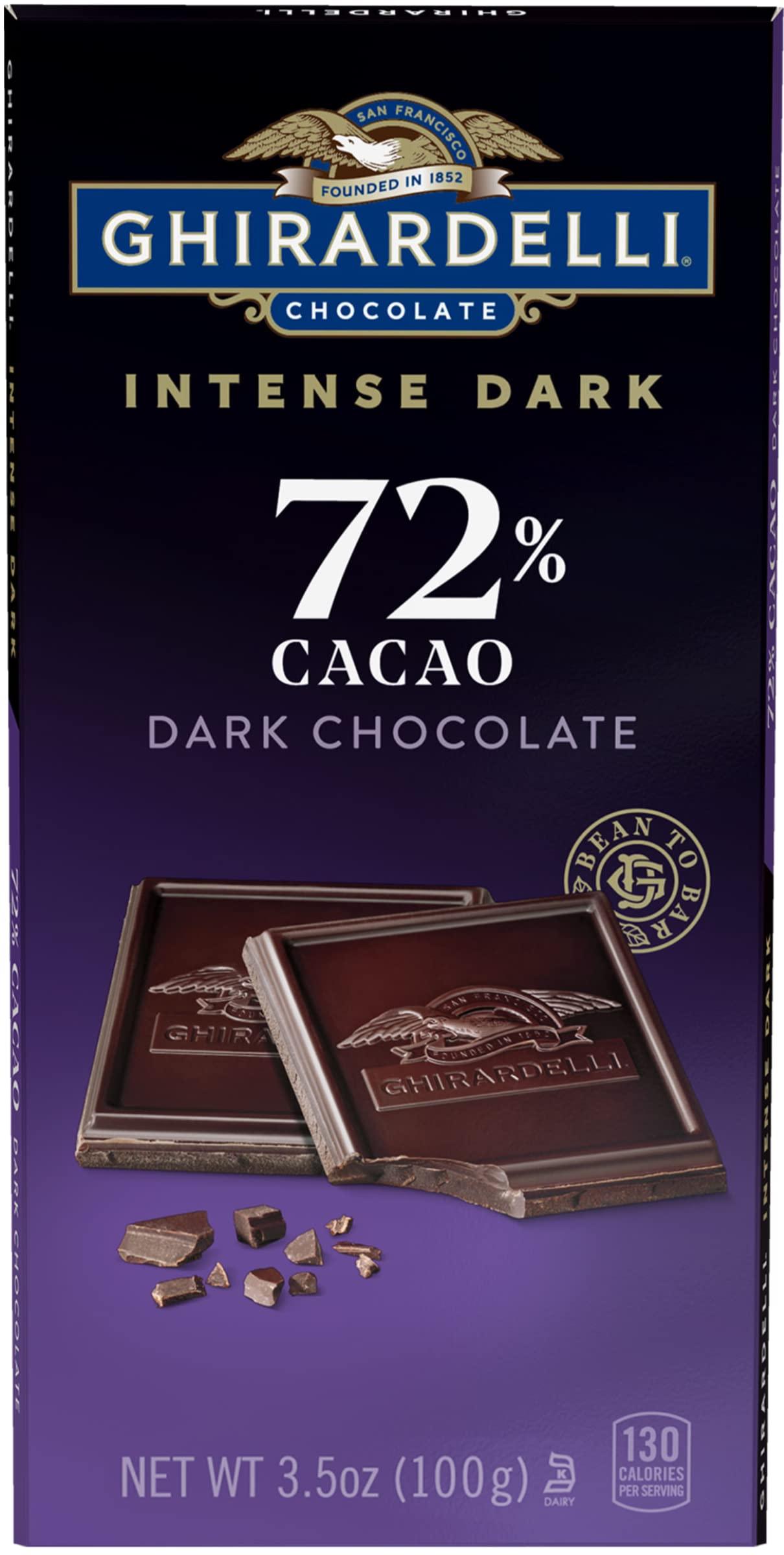 Ghirardelli Chocolate Company Ghirardelli Intense Dark 72% Cacao Twilight Delight Chocolate Bar, 3.5 Ounce (Pack of 12)