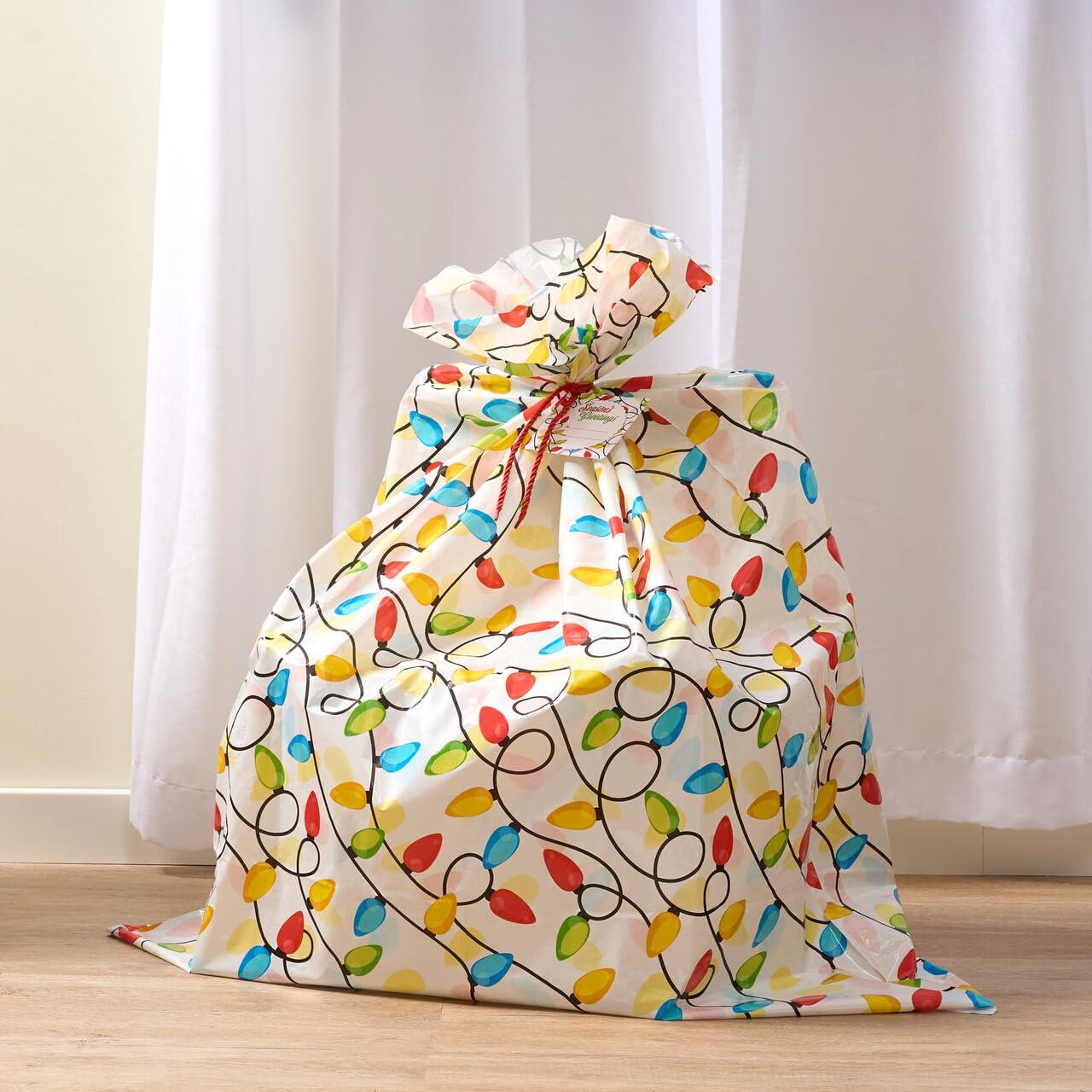 JOYIN JOYIN Christmas Jumbo Big Gift Bag 44 x 36, Large Size Plastic Giant Gift Bag for Huge Gifts, Christmas Season, Gift Giving, Holiday Presents or Decorations