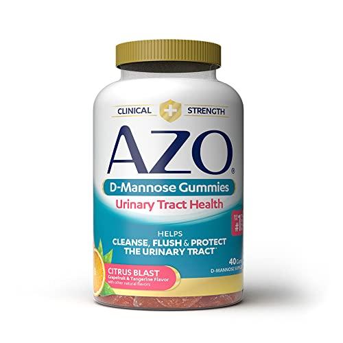 AZO AZO Urinary Tract Health Gummies Bundle - D-Mannose 2000mg Citrus 40 Count and Cranberry 72 Count