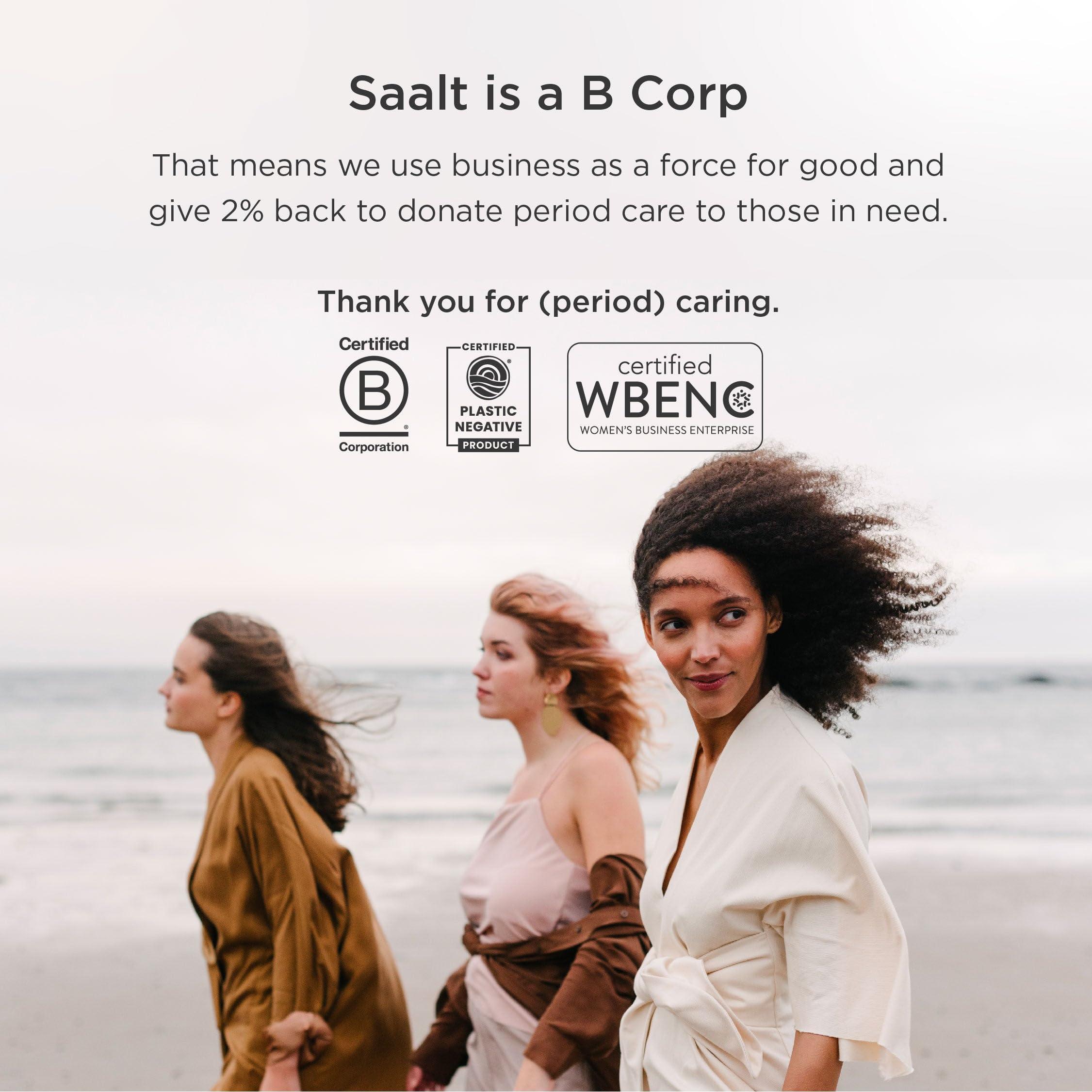 saalt saalt Comfort Modal Brief Period Underwear - Super Absorbency - Replaces 6 Pads or 8 Tampons (Medium, Midnight Sky)