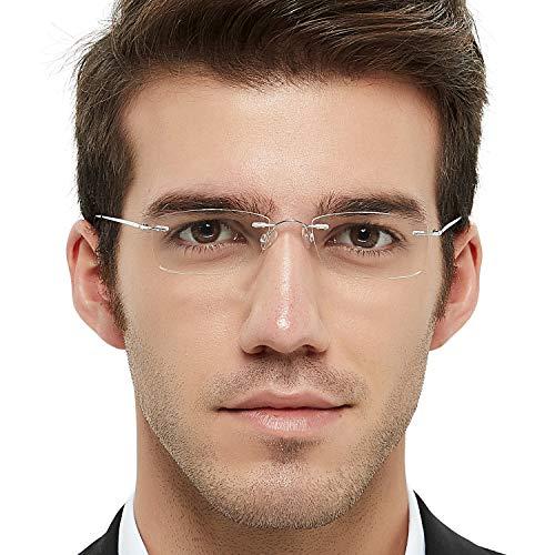 OCCI CHIARI OCCI CHIARI Reading Glasses 1.0 For Women Men Eye Reader with Titanium Frameless Durable Spring Hinge 1.0 1.5 2.0 2.5 3.0 3.5 1.25 1.75 2.25 2.75