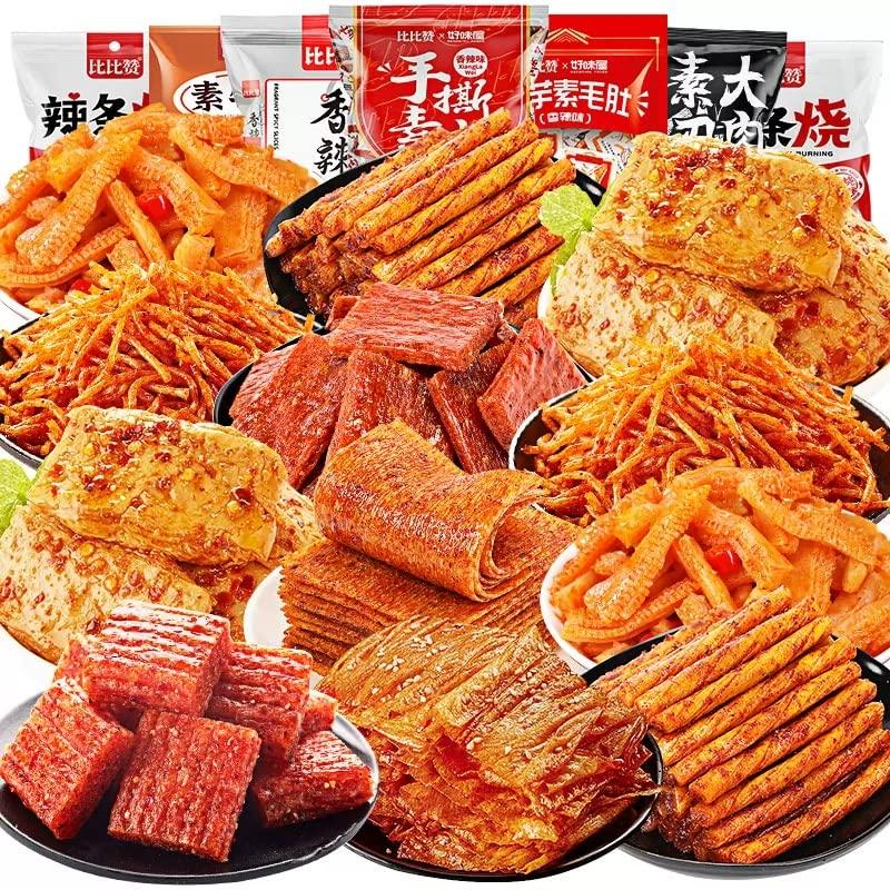 LZTALANG Latiao snack gift package 80 pack,multi-flavor latiao spicy bar spicy block,spicy big gluten,Konjac cool lotus root kelp,spicy and spicy casual snacks,Delicious Chinese Snacks (80packs)