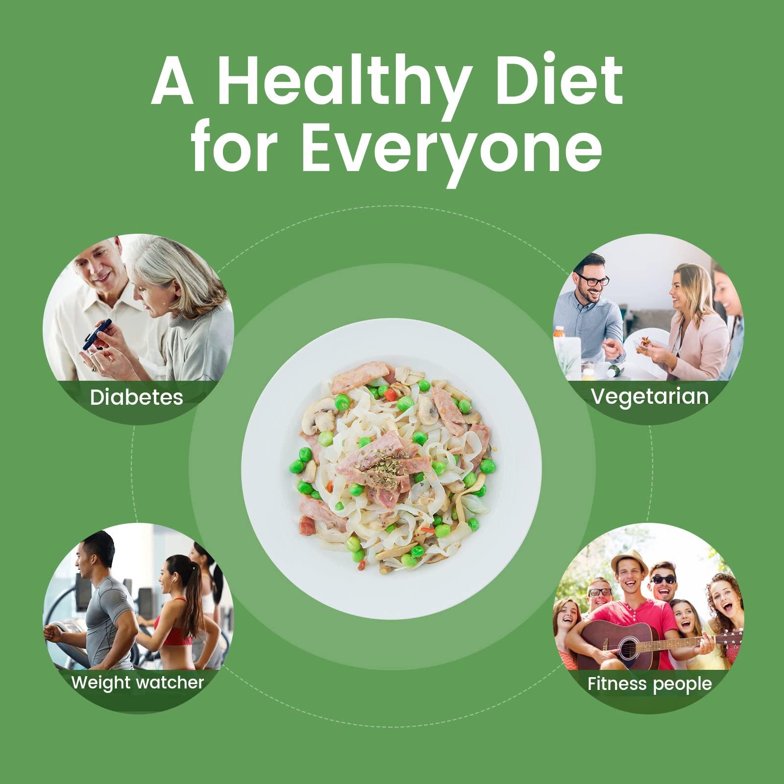 Hethstia Hethstia 16 Packs Shirataki Noodle Keto Fettuccine Pasta and Konjac Noodle Diet Spaghetti Paleo-Friendly, Sugar Free, Gluten-Free, Low Calorie and Vegan