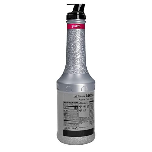 Monin Monin - Guava Fruit Purée, Juicy Guava Taste, Perfect for Lemonades, Teas, Cocktails, Mocktails, Culinary Dishes & More, Vegan, Non-GMO, Gluten-Free (1 Liter)