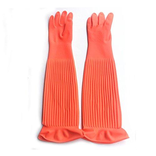 SYROVIA SYROVIA Household Arms Length Rubber Latex Cleaning Long Glove Reusable Kitchen Natural Rubber Living Wash Gloves