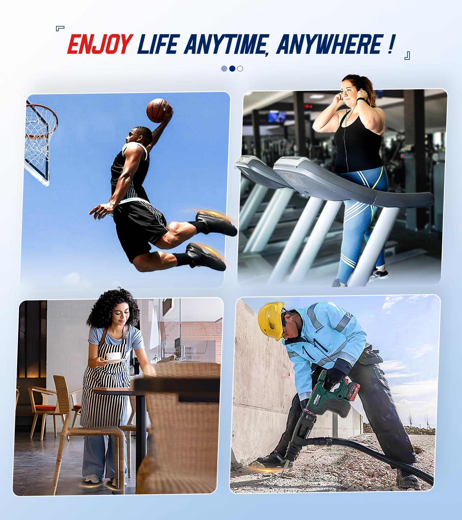 NEUPU 240+lbs Plantar Fasciitis Insoles Men Women, Comfort Heavy Duty High Arch Support Insoles for Pain Relief Absorb Shock, Work Boot Shoe Inserts Orthotic for Flat Feet, Pronation, Heel & Foot Pain