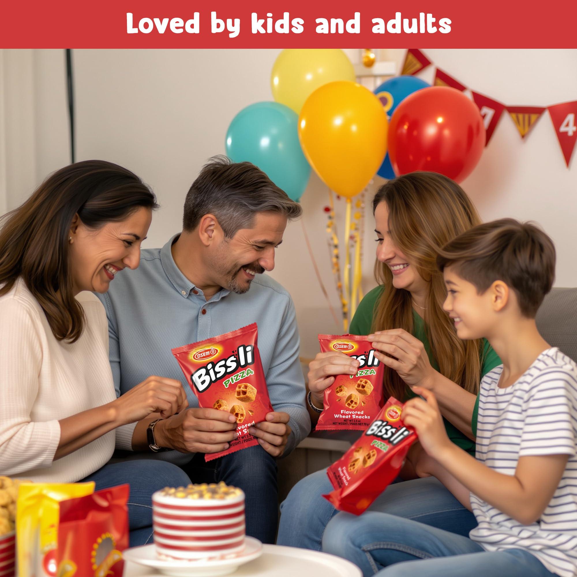 Osem Osem Bissli Pizza Flavored Wheat Snacks, 2.5oz Bags (Pack of 10) Bold Pizza Taste, Kosher, No Preservatives, Perfect for Lunches, Travel, and Anytime Snacking