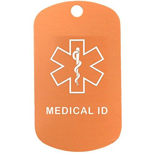 Goods For Giving Custom 2 Pack - Medical Id Medical Alert ID Necklaces with Copper Custom Tags, Purple Silencers, and 30'' USA Chains