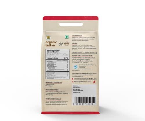 Organic Tattva Organic Whole Wheat Flour (Chakki Atta) Packed in 10 LBS Vacuum Pack