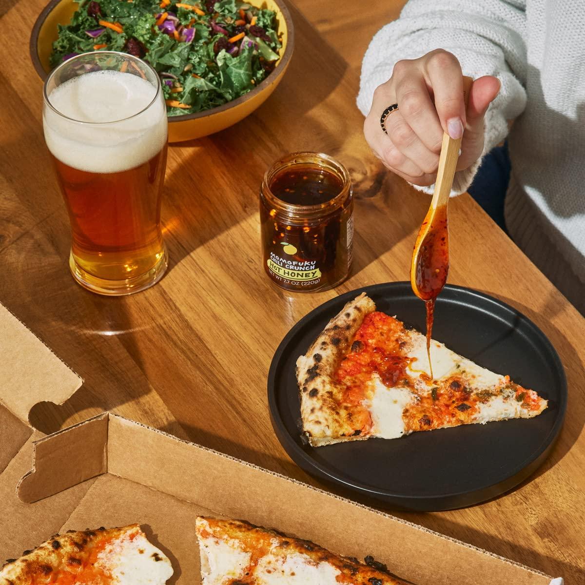 MOMOFUKU Momofuku Hot Honey Chili Crunch by David Chang 5.5 oz, Oil with Premium Wildflower Honey, Garlic and Shallots, Chili Crisp for Cooking, as Sauce or Topping