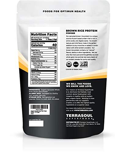 Terrasoul Superfoods Terrasoul Superfoods Organic Sprouted Brown Rice Protein Powder, 1.5 Pounds